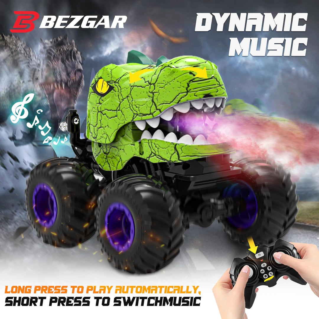 BEZGAR Monster Truck Toys - Camión monstruo de control remoto con r...