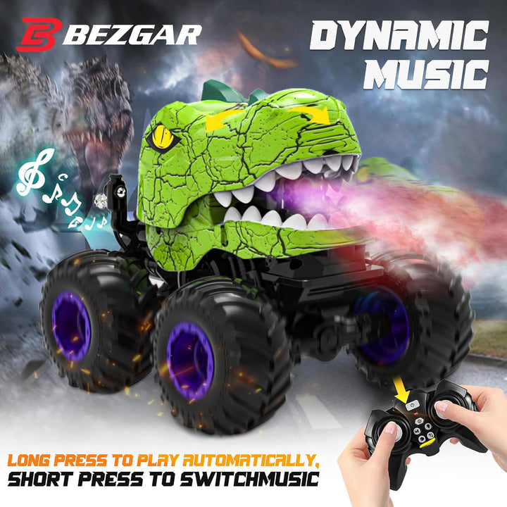 BEZGAR Monster Truck Toys - Camión monstruo de control remoto con r...