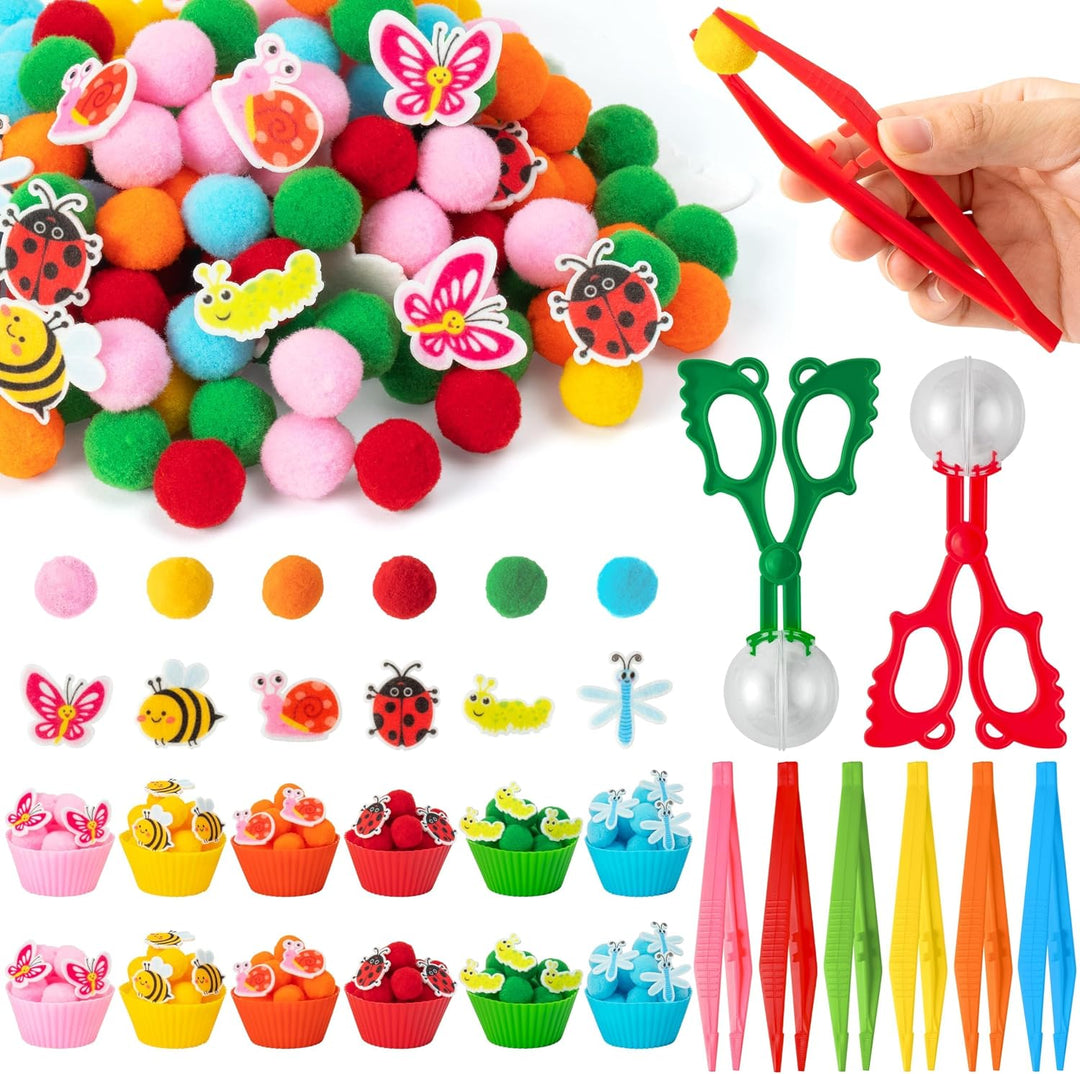 EZdhuawuse Relleno sensorial de animales del bosque, 266 piezas de...