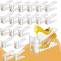 Organizador de ranuras para zapatos para clóset, Organizador apilable de zapatos de doble capa, estante exhibidor de zapatos 50% ahorro de espacio para clóset, 30 unidades