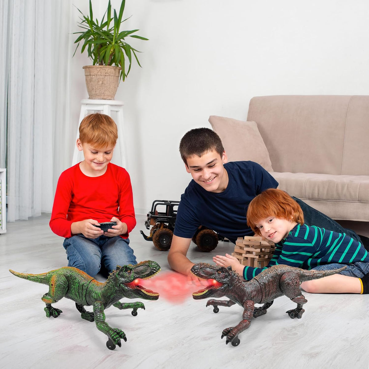 Juguetes de dinosaurio a control remoto para niños de 3-5, 5-7, 8-12, 10-12, juguete electrónico RC T Rex Dino robot para niños, los mejores regalos de Navidad y cumpleaños para niños de 6, 7, 8, 9, 10, 11 y 12 años (color: azul)