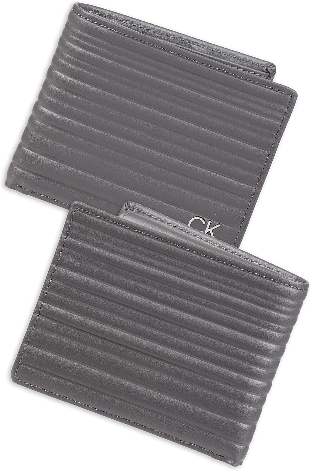 Calvin Klein Billetera plegable minimalista de piel RFID para hombr...