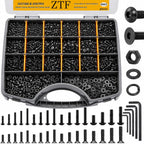 ZTF 4065pcs Metric Screw Assortment Kit，M2 M3 M4 M5 Assorted Screws