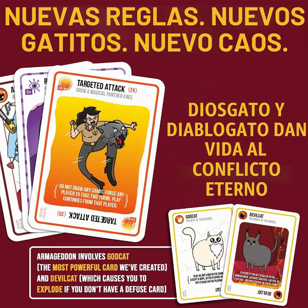 Exploding Kittens Good vs. Evil, 2-5 Players, Age 7+ Card Game