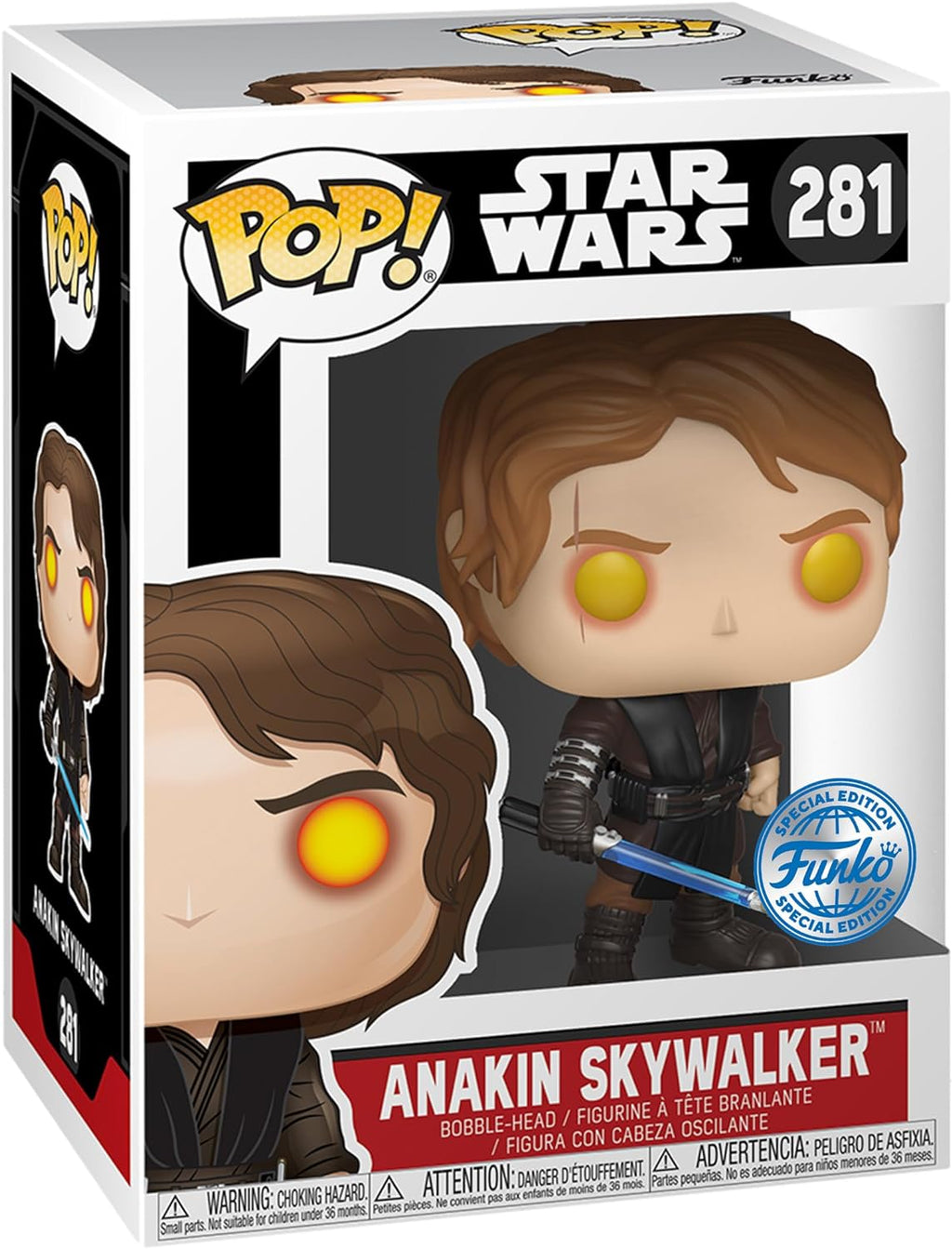 Funko Pop! Star Wars - Anakin Skywalker Lado Oscuro Edición Especial Multicolor Exclusiva #281