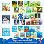 4Pcs Paint by Sticker Books para Kids 4-8, Travel Craft Activity