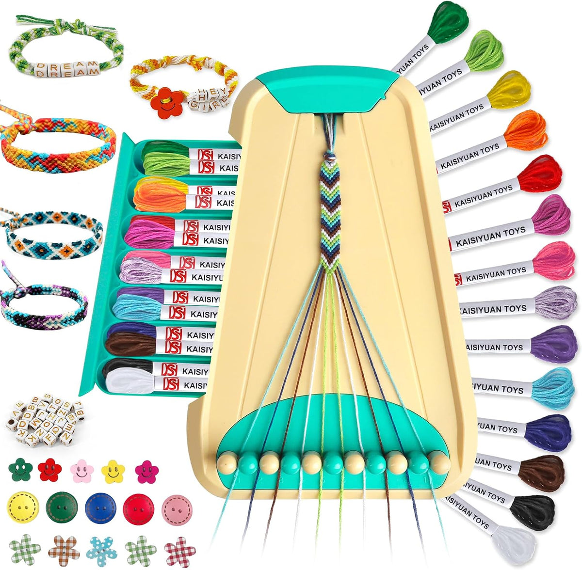 Maynacs Kit de fabricación de pulseras de la amistad para niñas de 8 a 12
