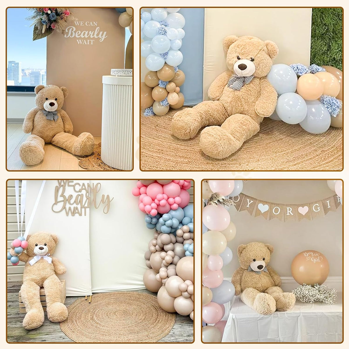 MaoGoLan 47 Inch Giant Teddy Bear, Big Stuffed Animal Plush Toy Gift