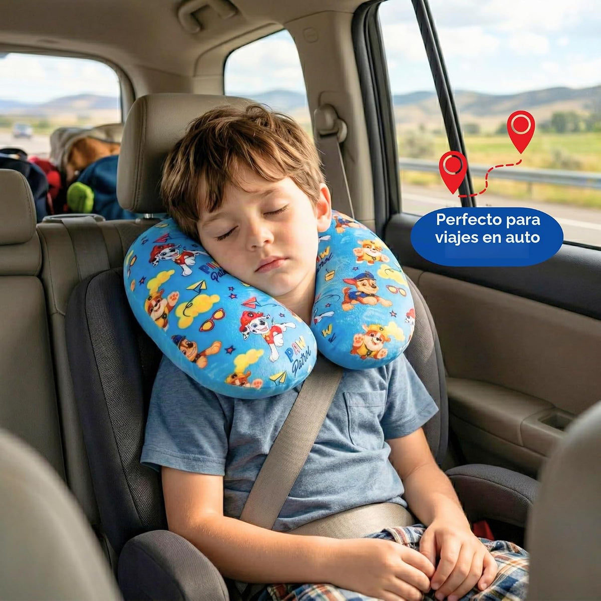 Paw Patrol - Almohada de cuello para niño, accesorios de viaje súper suaves para avión, paseos en coche y hogar, regalo para niños y adultos, (producto oficial) por Franco