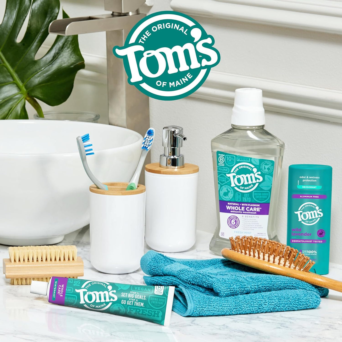 Tom's of Maine Whole Care Pasta de dientes natural con flúor, W...