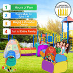 Regalo para niños pequeños y niñas, piscina de pelotas, carpa de juego y túneles para niños, el mejor regalo de cumpleaños para niños de 3, 4 y 5 años, juguete emergente para bebés, juego de puntería