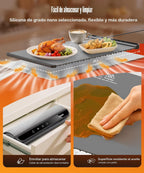 Manta Caliente para Alimentos, 26x15 Pulgadas, Gris Oscuro, Calor Rápido, Bloqueo para Niños