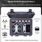 Lykus Titan N220 - Carcasa rígida impermeable para DJI Neo 2 y DJI RC2