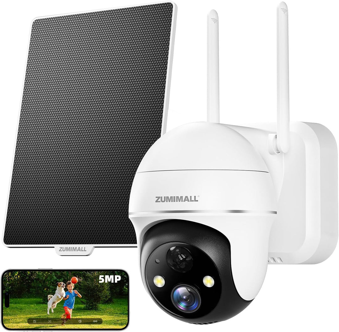 ZUMIMALL Cámaras de seguridad 5MP inalámbricas para exteriores, cám...