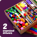 Dan&Darci Bóveda de artes y manualidades, kit de suministros de manualidades en una caja, regalo de cumpleaños para niños de 4, 5, 6, 7, 8, 9, 10, 11 y 12 años, kits de juego de manualidades, ideas de
