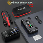 Arrancador de coche, pico de 8000 A (hasta todo el motor de gasolina o diésel de 10.0 L, 50 veces) 12 V cargador de batería de refuerzo automático caja de salto con cargador rápido cables de salto