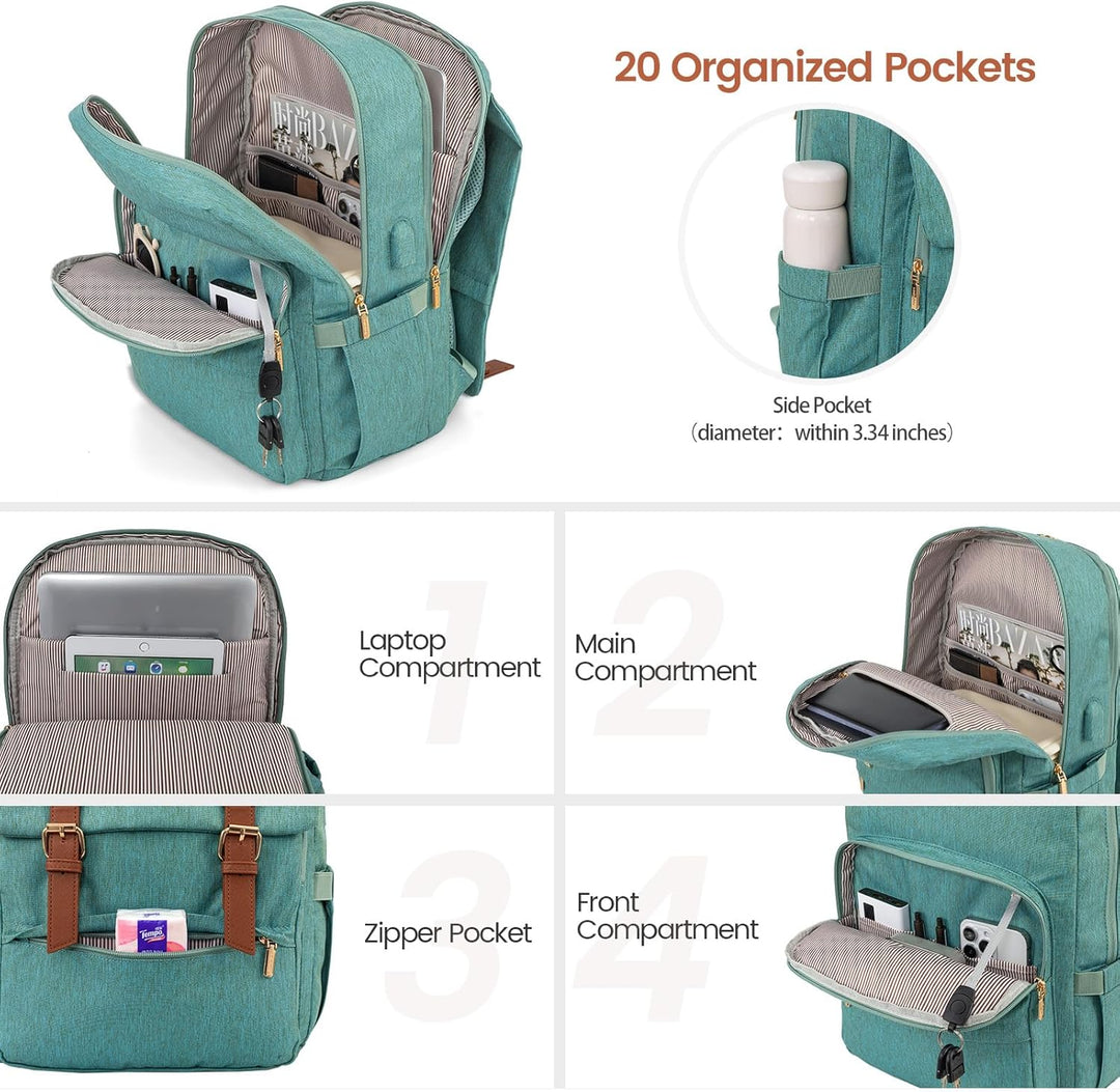 LOVEVOOK Mochila para computadora portátil para mujer, mochila de v...