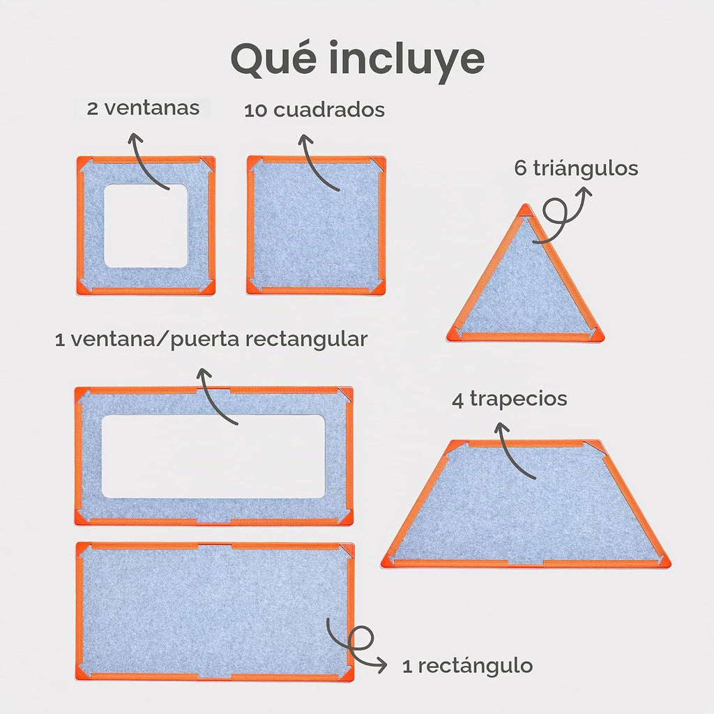 Superspace Paneles de construcción de fuertes magnéticos gigantes – El juego grande, naranja, 24 paneles, azulejos magnéticos de tamaño real para niños, construye fuertes castillos, cohetes, juguete