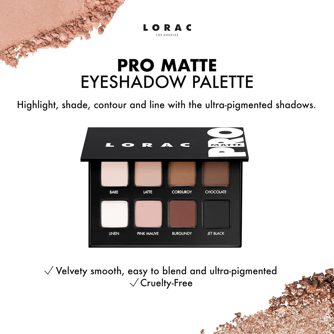 LORAC PRO - Paleta de sombras de ojos mate y brillante, metálico de...