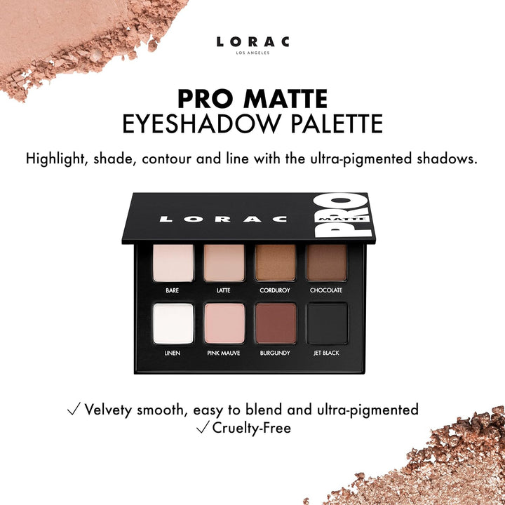 LORAC PRO - Paleta de sombras de ojos mate y brillante, metálico de...