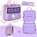Bolsa de transporte para muñecas compatible con muñecas LOL Surprise, bolsa de transporte compatible con muñecas Barbie de 6 a 12 pulgadas, organizador todo en uno para muñecas y