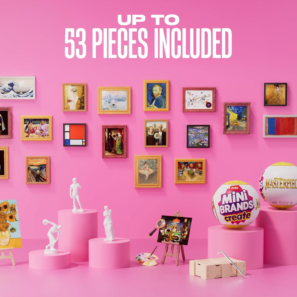 Mini Brands Create Mini Masterpieces Series 1, Capsule 2 Pack by ZURU, Real Miniature Masterpiece Creations Collectible Toy