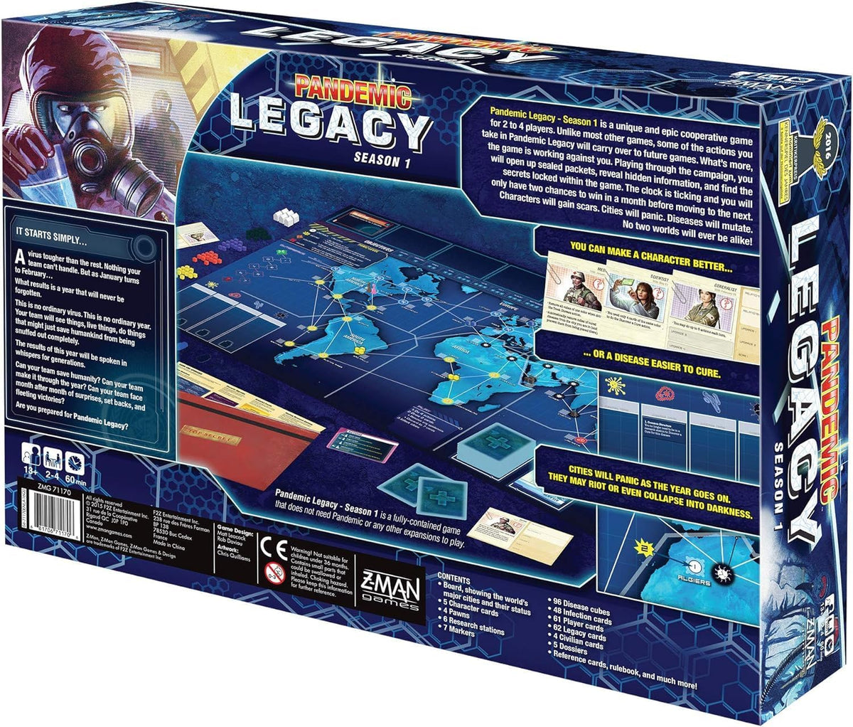 Juego de mesa Pandemic Legacy Blue, talla única , Multi Color