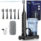 Cepillo de dientes eléctrico 2 en 1 con hilo dental combinado para