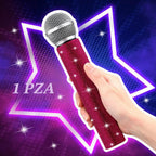 Micrófono falso con diamantes de imitación brillantes, micrófono de juego de plástico con purpurina para disfraz de fiesta de cosplay (rosa oscuro)