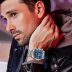 OLEVS Reloj para Hombres de Lujo de Vestir en Acero Inoxidable con Fecha Analógico y Resistente al Agua
