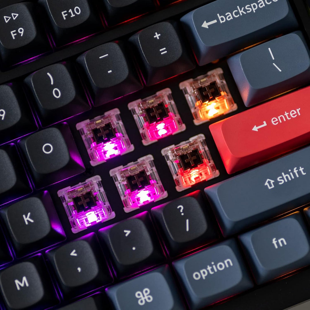 Keychron V6 Teclado mecánico con cable personalizado con perilla, d...