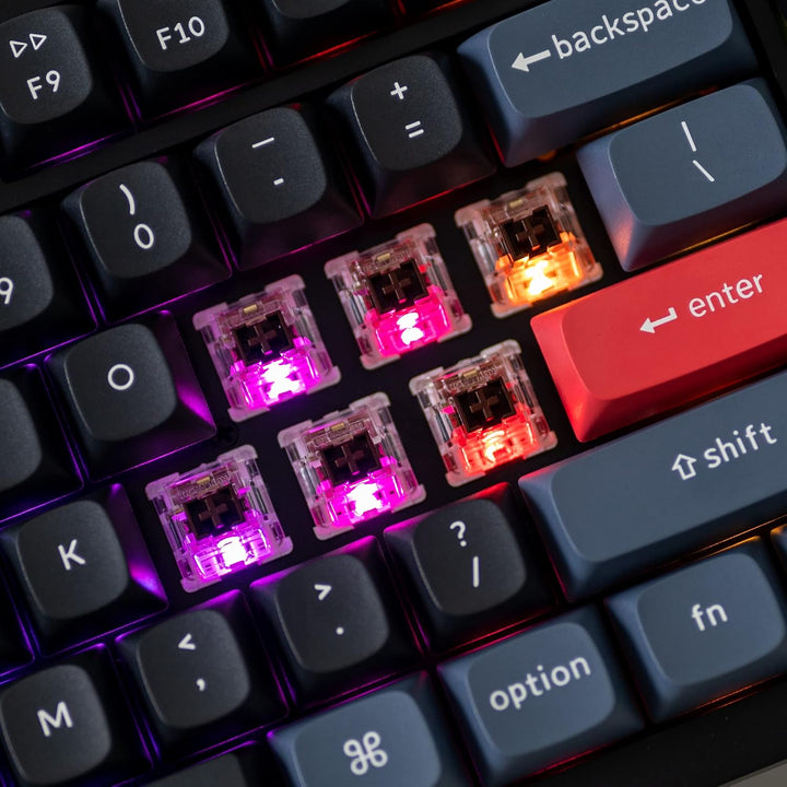 Keychron V6 Teclado mecánico con cable personalizado con perilla, d...