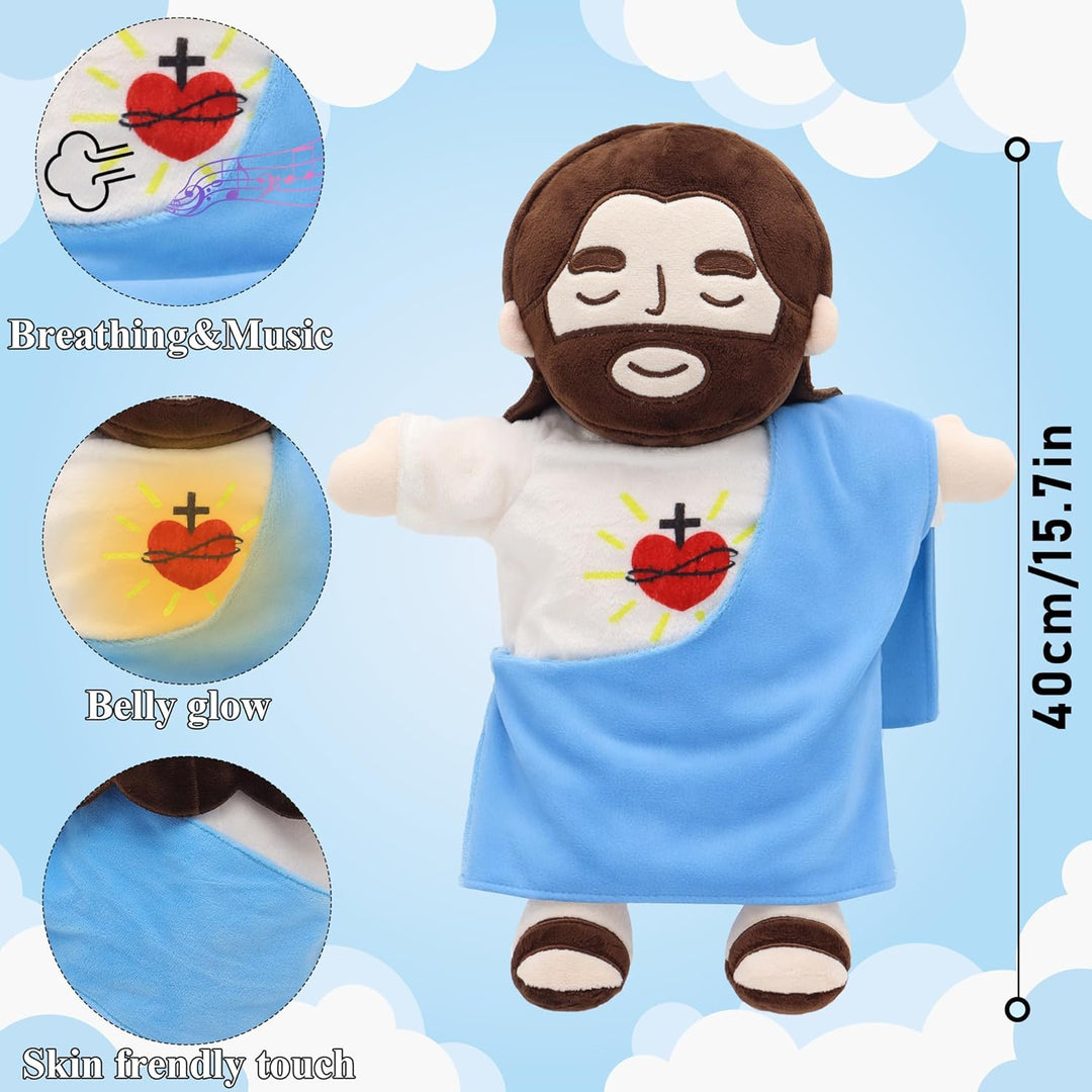 Yelakey Peluche de Jesús que respira, muñeca de peluche de Jesús co...