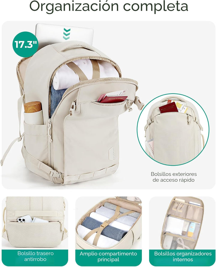 BAGSMART Mochila de Viaje de Equipaje de Mano, Mochila de Viaje Gra...