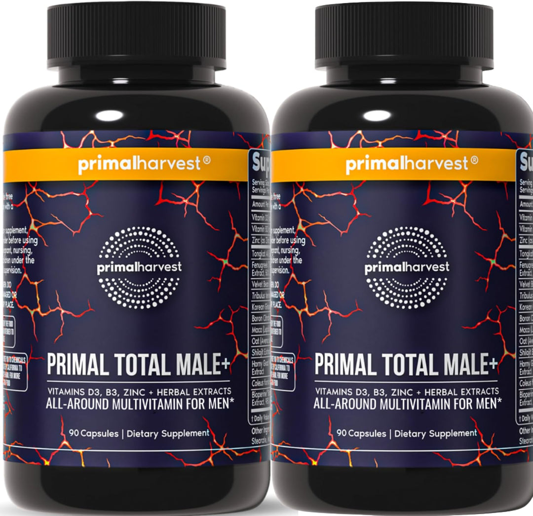 Primal Harvest Total Male+ Multivitamínico para hombres con vitamin...