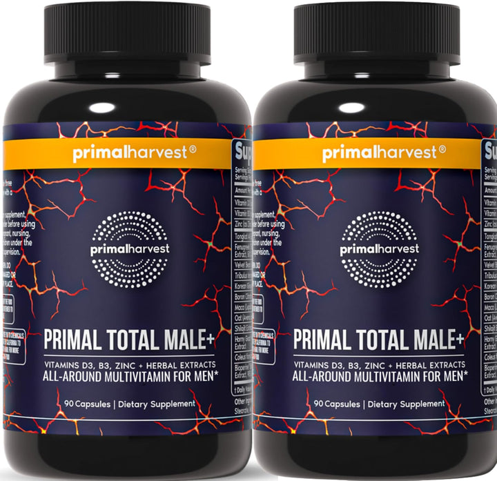 Primal Harvest Total Male+ Multivitamínico para hombres con vitamin...