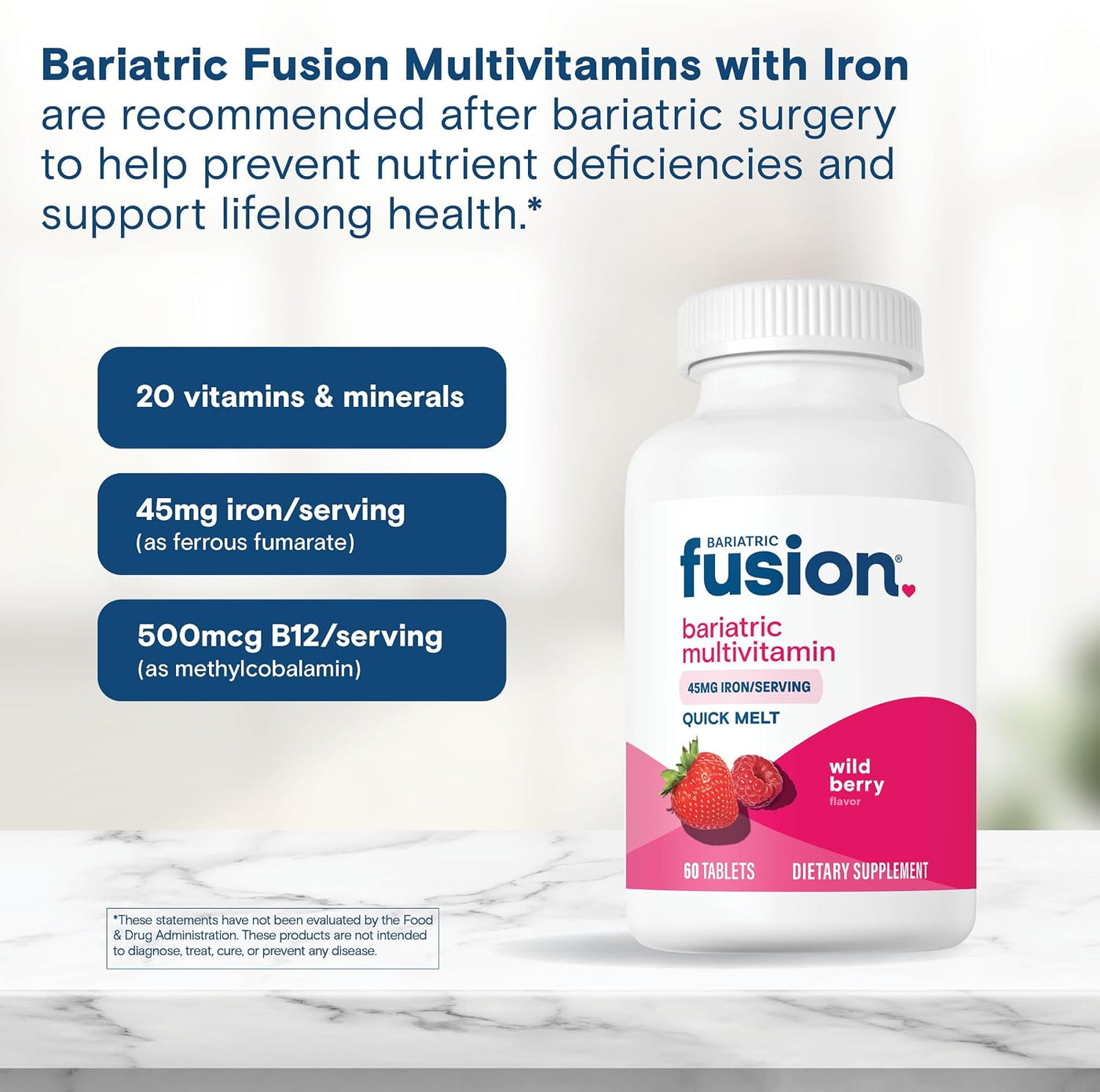 Bariatric Fusion Multivitamínico bariátrico con hierro Quick Melt |...