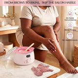 GIRLEARLE Kit de cera digital premium para mujeres con piel sensibl...