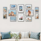 Paquete de 12 marcos de fotos para decoración de pared