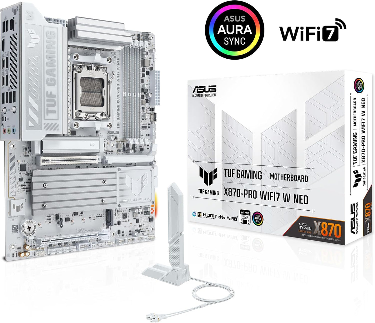 ASUS TUF Gaming X870-PRO WIFI7 W NEO AM5 ATX placa base, DDR5, ajus...