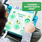 Chuckle & Roar Pop It Book, colores, inglés y español, modo silencioso, 1-4