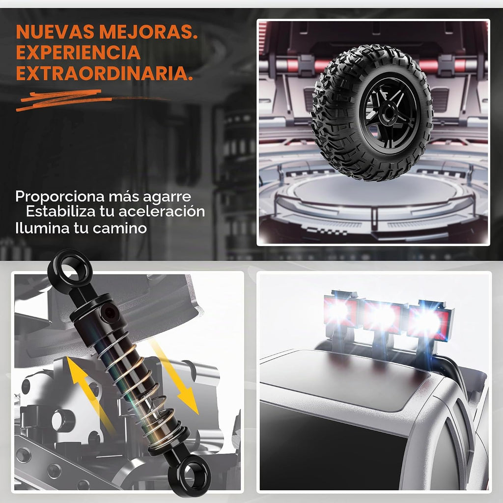 BEZGAR Monster Truck Toys - Camiones monstruo de control remoto 1:14 para