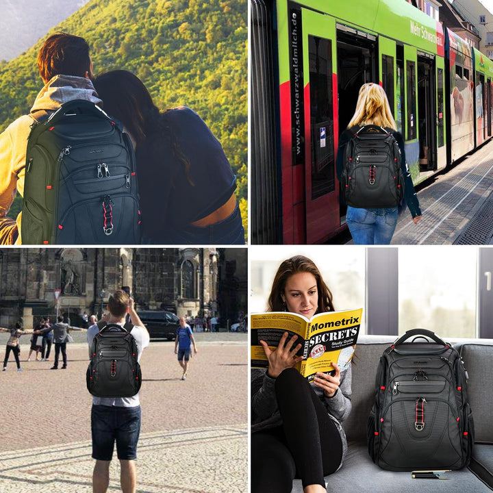 KROSER Mochila para laptop compatible con TSA de 17.3 pulgadas XL,...
