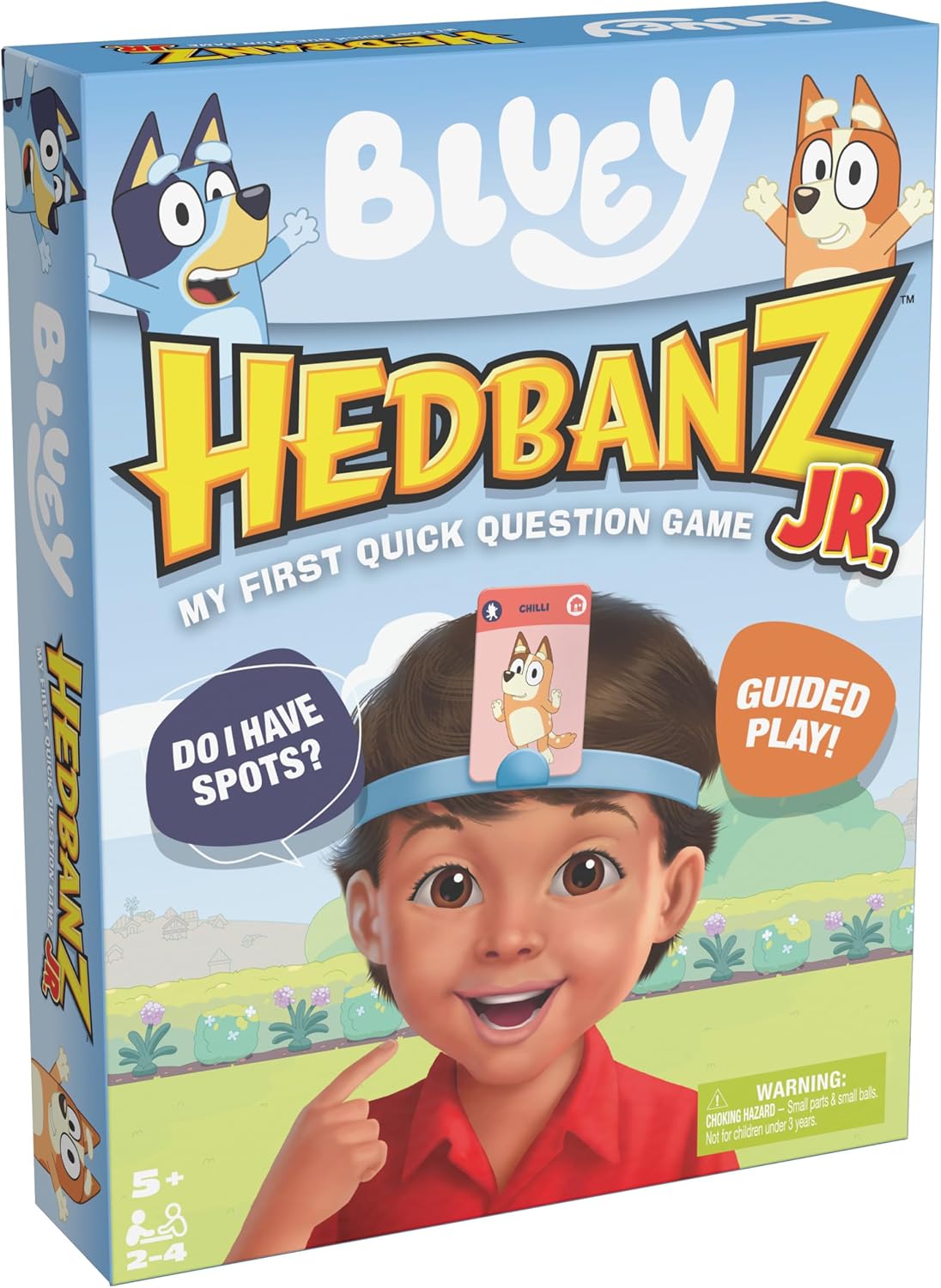 Spin Master Games Bluey Hedbanz Jr. Juego de mesa para familias