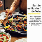 Lodge Chef Collection - Sartén de hierro fundido pre-sazonado de 14"