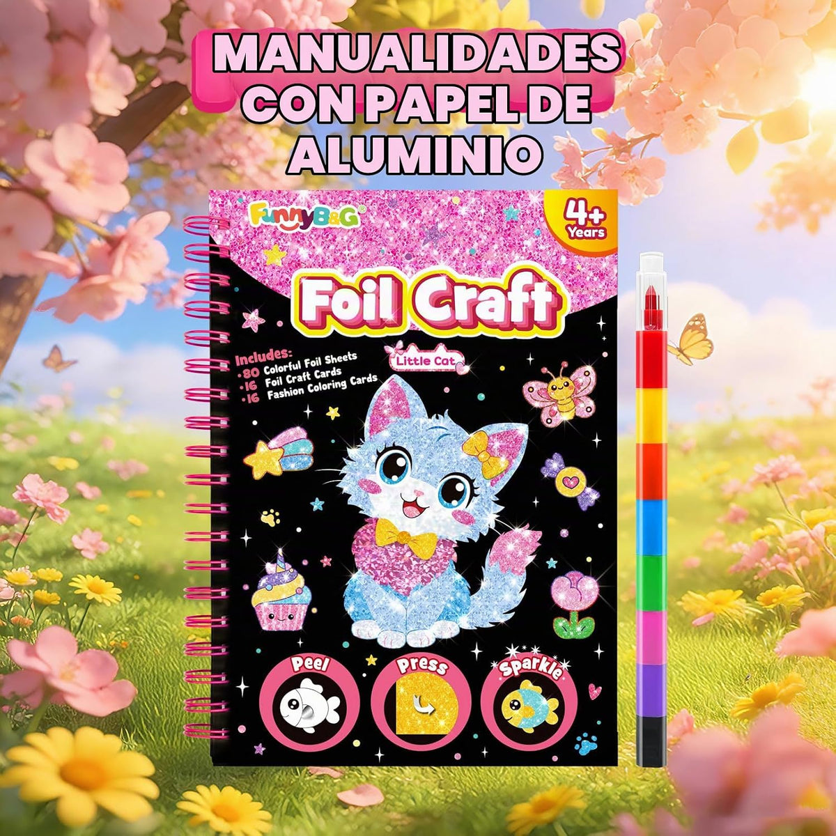 FUNNYB&G Kit de manualidades de aluminio para niños, juguete de regalo de