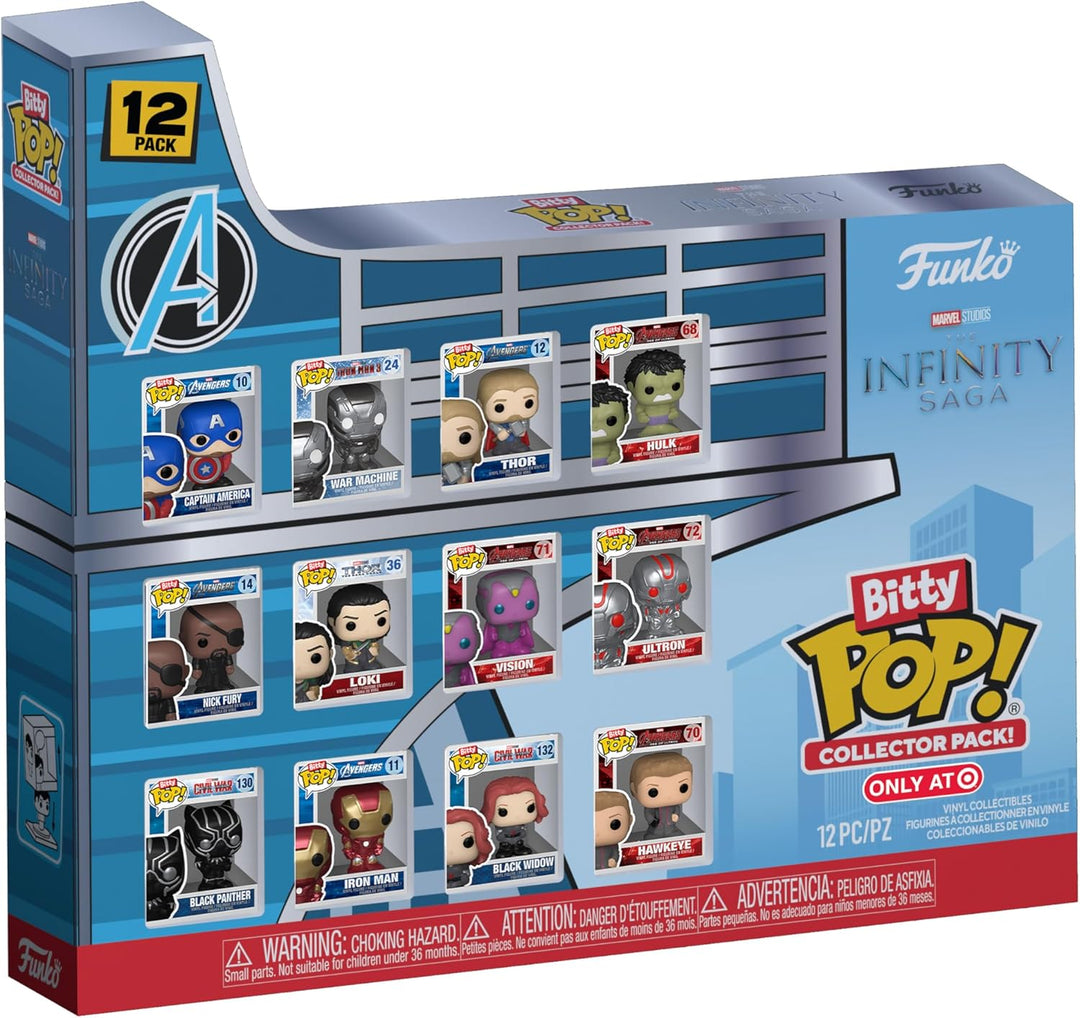 Funko Bitty Pop! Marvel: Infinity Saga - Paquete múltiple de 12 pie...