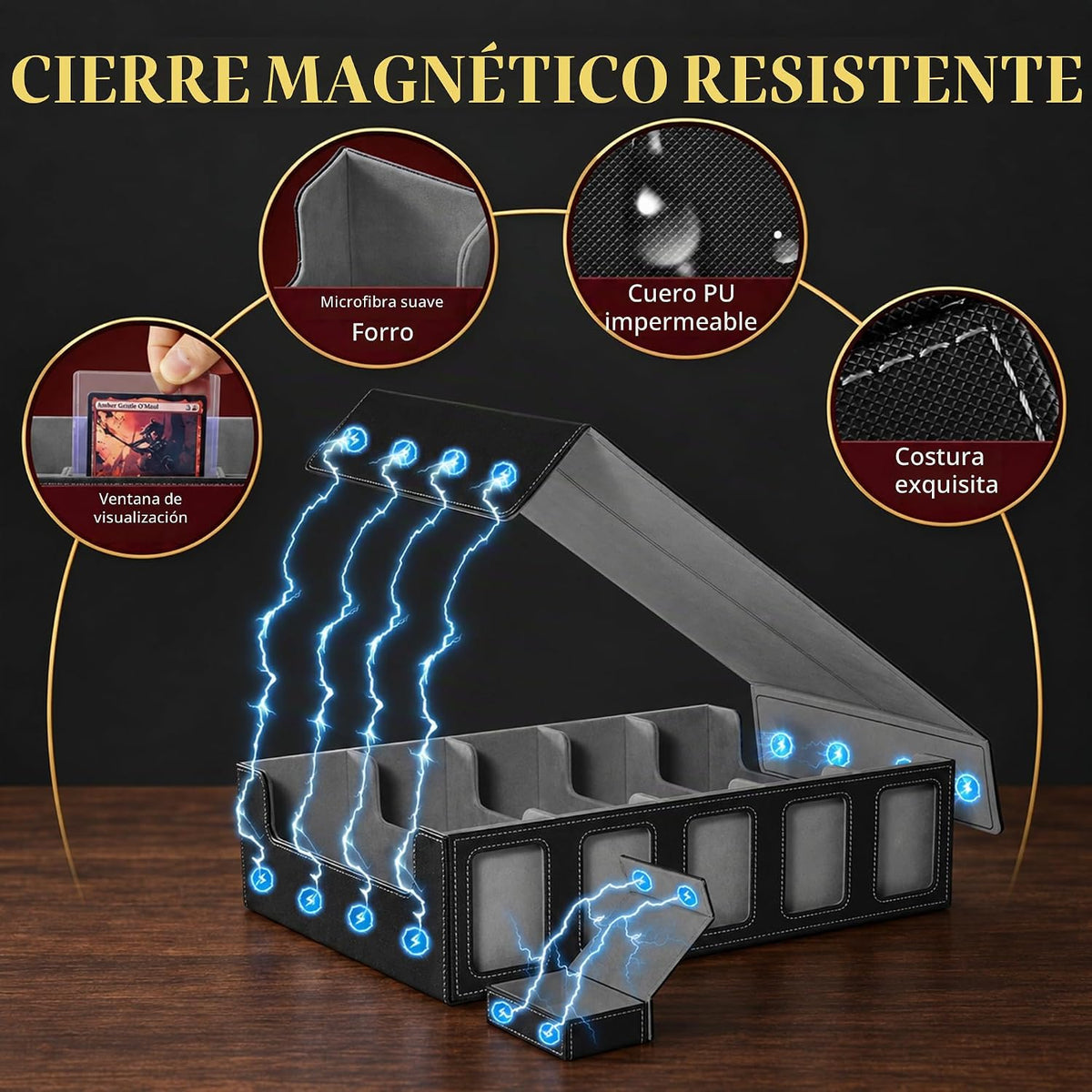 Kabinka Caja de Almacenamiento para Cartas Coleccionables de 5 Filas 3900+ con Exhibidor para Commander