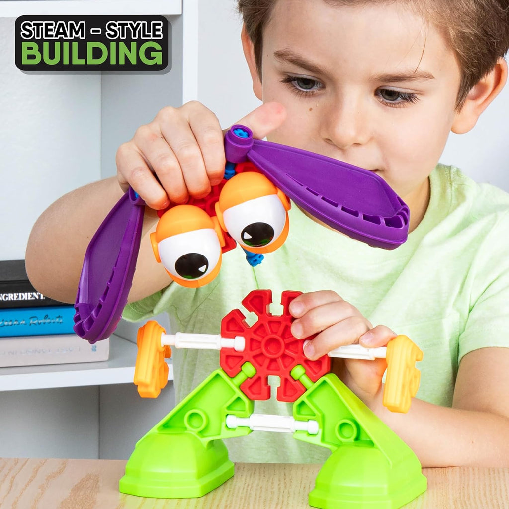 KID K'NEX - Juego de constructores en ciernes, 100 piezas, construcción STEM preescolar, juego de construcción para niños, juego creativo para edades de 3 años en adelante