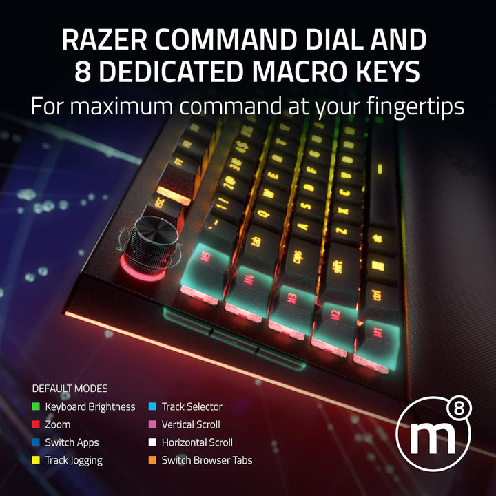 Razer BlackWidow V4 Pro Teclado mecánico con cable para juegos: int...